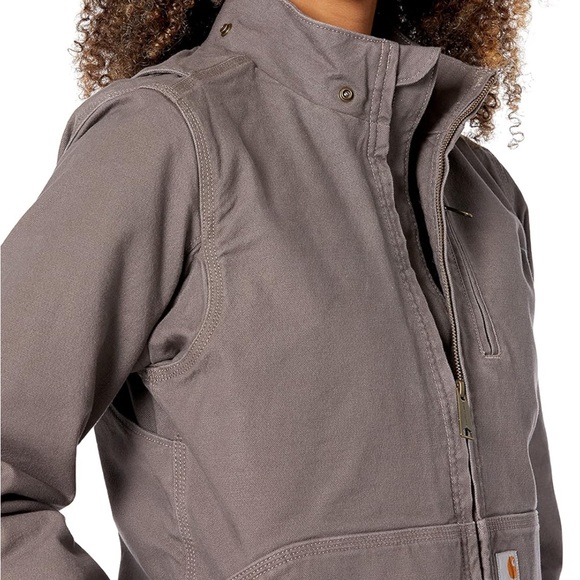 NWT! Carhartt Full Swing Grey Gray Hooded Sherpa Lined Jacket Fleece XL - Picture 2 of 16